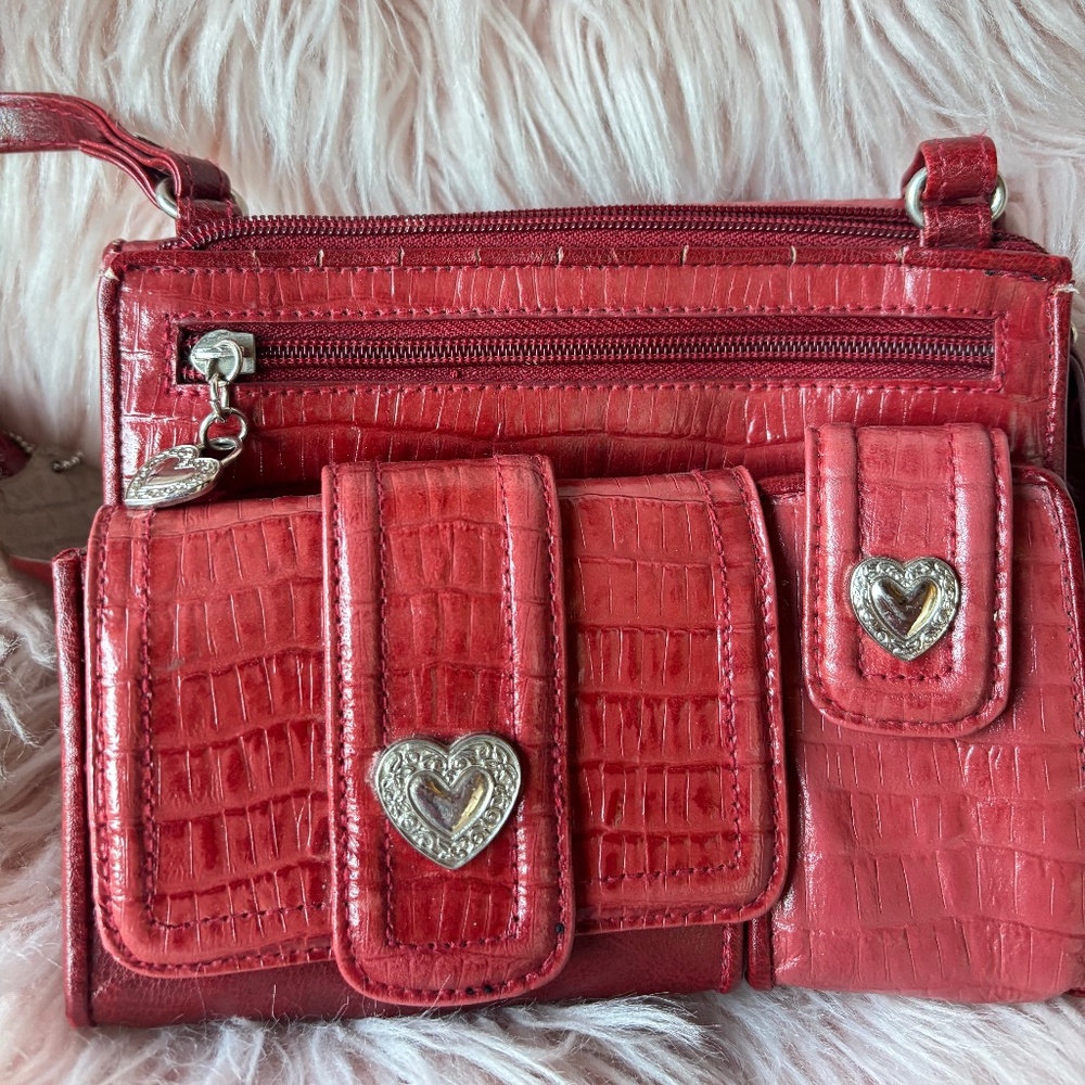 Red crossbody bag